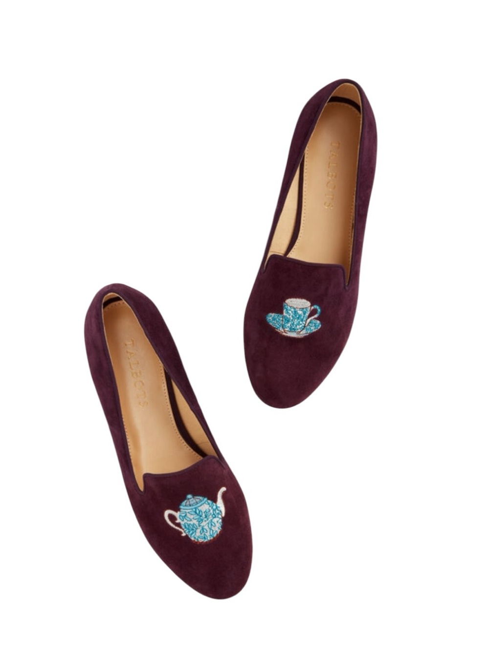 Talbots Ryan Tea Party Embroidered Loafers